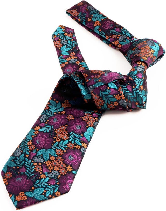 Detalle 2 de Alizeal Floral Necktie Set, 8cm