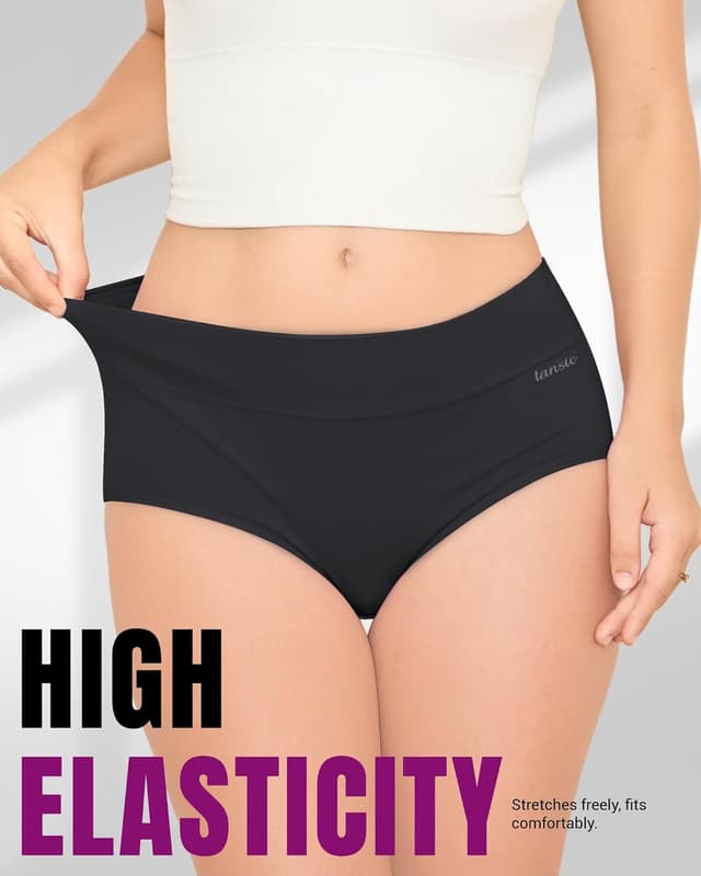 Detalle 2 de TANSTC Women’s High Waist Cotton Knickers (Multipack of 5)