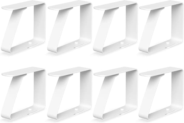 Detalle de Virea lot de 8 pinces à nappe en acier inoxydable pour tables (jusqu’à 3 cm d’épaisseur)