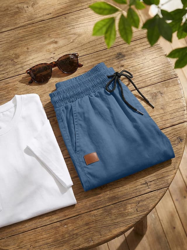 Detalle de JMIERR Herren-Chino-Shorts Kurze Shorts aus Baumwolle mit Elasthan und Taschen (S–3XL)