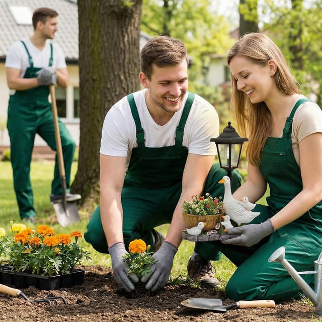 Thumbnail 6 de 2026 Garden Duck Statues with Solar Lantern Flowerpot – solar-powered yard art for patio, lawn and porch