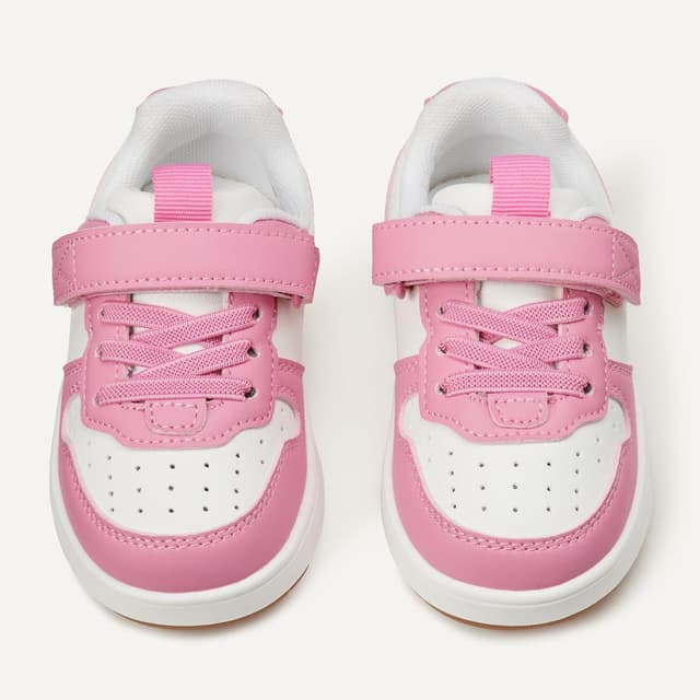 Detalle de Amazon Essentials Unisex Kids’ Low-Top Hook & Loop Court Trainers