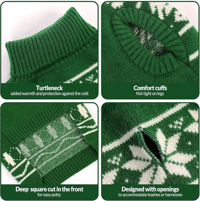 Thumbnail 4 de KONVINIT Dog Christmas Jumper Snowflake