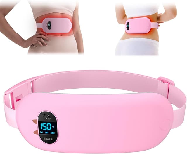 Detalle de Heat Pad for Period Pain Relief – Upgraded 6 Heat Massage Modes Electric Fast Heating Belt (USB rechargeable)