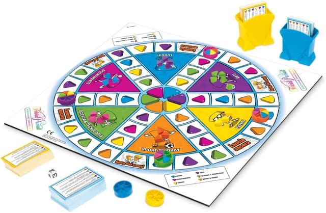 Detalle 2 de Hasbro Gaming Trivial Pursuit Edizione Famiglia: gioco da tavolo classico per serate con amici e quiz multicolore