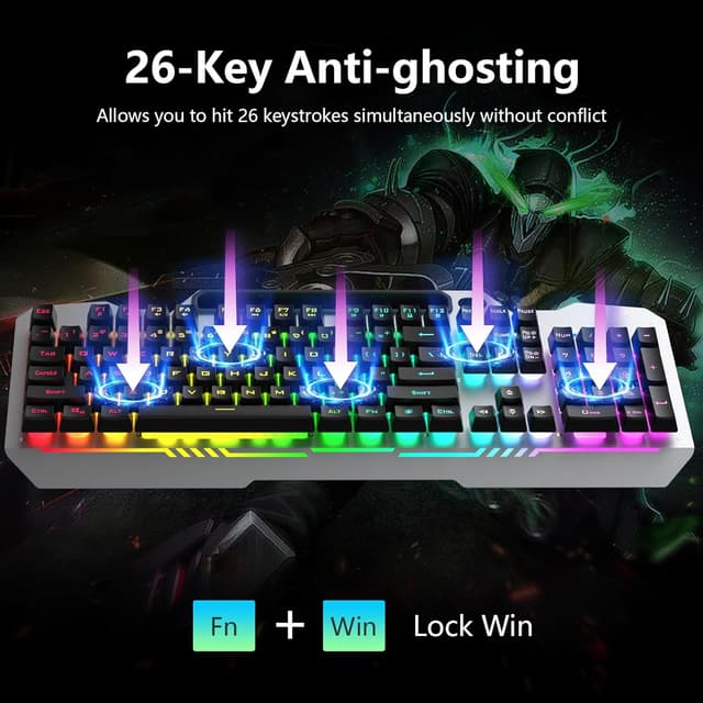 Thumbnail 3 de AULA T102 104-Key Gaming Keyboard
