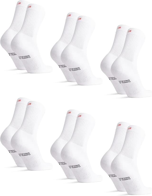 Thumbnail 6 de Danish Endurance Tennis Crew Socks with Cotton Stripes (3 or 6 Pack) — cushioned, breathable gym sports socks