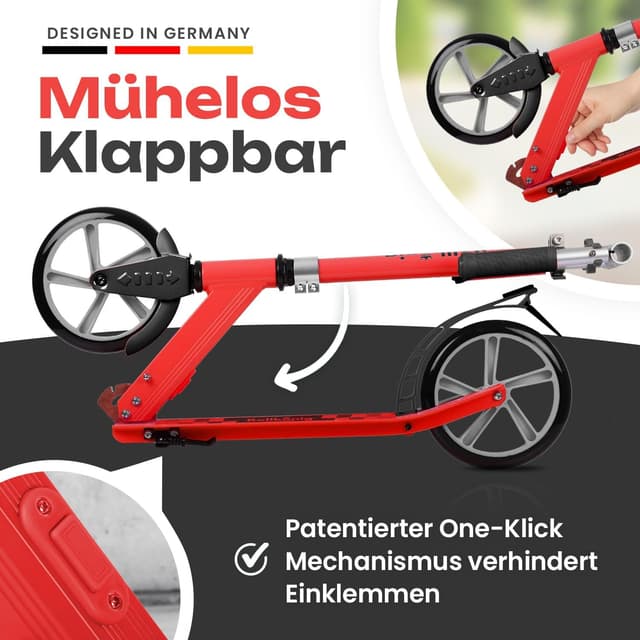 Detalle de Rollkönig Kinder-Scooter ab 5 Jahren mit 100 kg