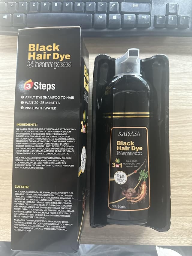 Thumbnail 1 de Schwarzes HaarfĂ€rbeshampoo 3 in 1 đâ