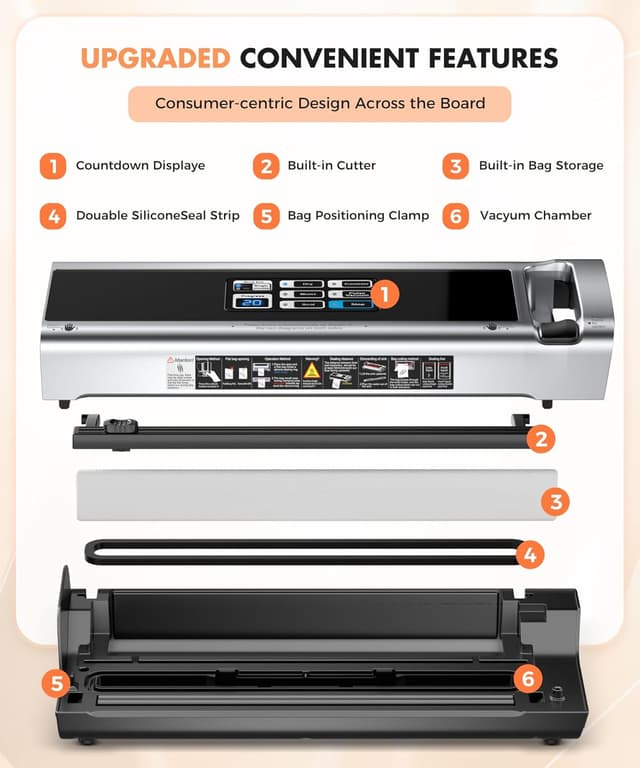 Thumbnail 5 de 90KPa Portable Vacuum Sealer Machine