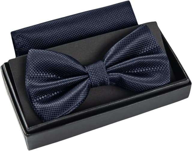 Detalle de Massi Morino nœud papillon homme avec pochette assortie et boucle réglable, set pour mariage
