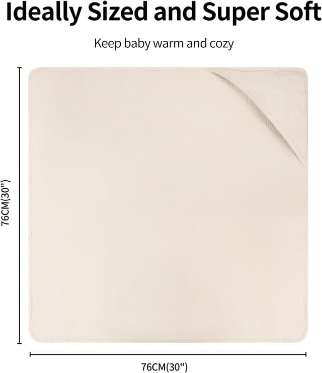 Thumbnail 6 de Peepeemax Kapuzenhandtuch Baby 76×76 cm 2er-Pack 🧖♀