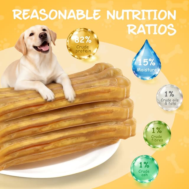 Detalle de Nobleza Osso per Cani 25 cm (6 Pezzi) in Pelle Pressata al Gusto Manzo