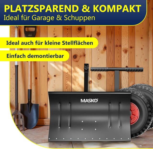 Thumbnail 6 de Masko Schneeschaufel höhenverstellbar 75 cm Schneeschieber ⛄
