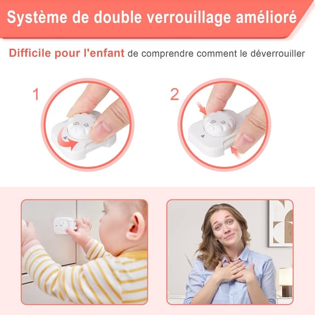 Thumbnail 2 de REDTRON Verrouillage Bébé Amélioré 6 pcs