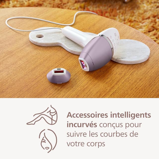 Thumbnail 6 de Philips Lumea Série 8000 BRI944/00 : épilateur à lumière pulsée IPL SenseIQ, 2 embouts corps & visage