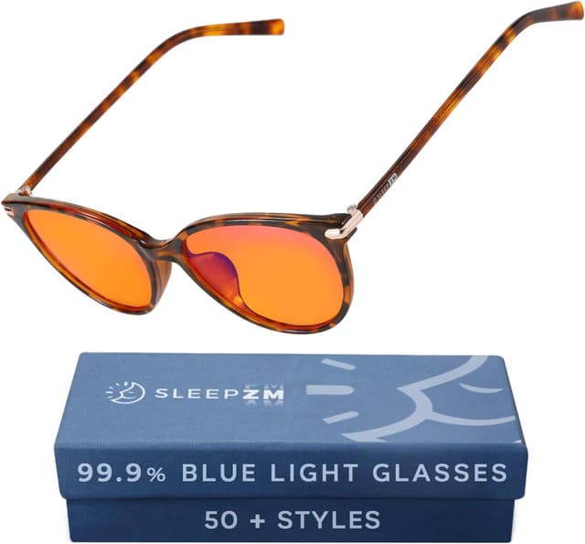 Imagen de Sleep ZM Blue Light Blocking & Light Sensitivity Glasses with Amber Lenses (8 Lens Types) — Comfort for Sleep & Screen Time en OfertitasTOP