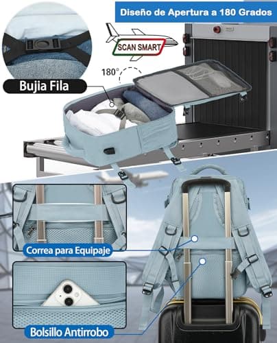 Detalle de KLOSTAIN Mochila de cabina para avión 45x36x20 cm y 30L (para portátil de 14")