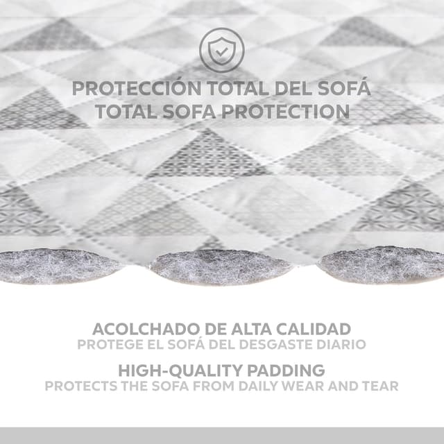 Thumbnail 6 de Textil-home Copridivano per chaise longue con penisola Malu 240 cm – salvadivano trapuntato universale