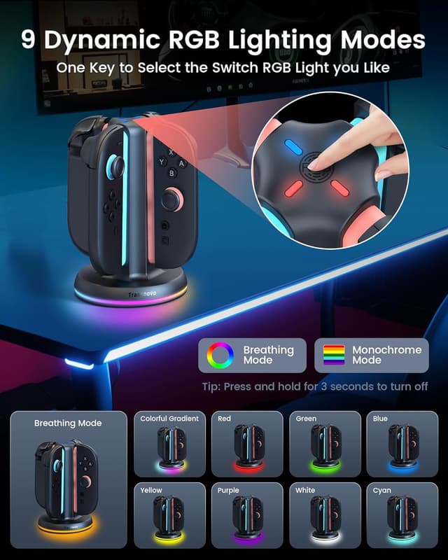 Thumbnail 3 de TRANSNOVO Charging Dock 4-slot Joy‑Con charger