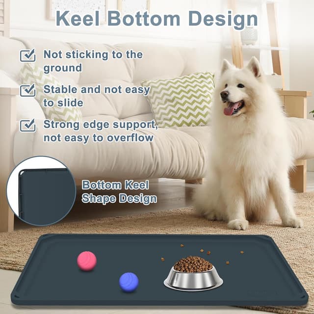 Detalle 2 de Gimilife Silicone Non-Slip Pet Food Mat