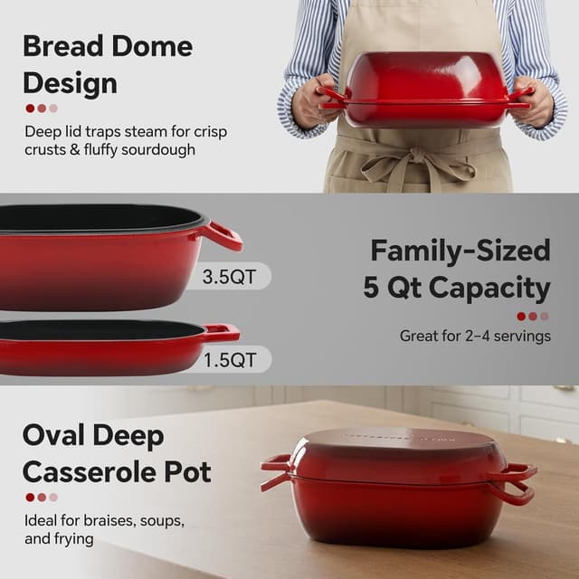 Thumbnail 3 de Northriver Casting 12x8 Oval Dutch Oven