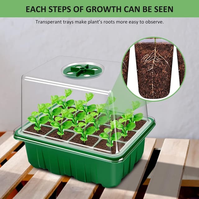 Thumbnail 6 de YAUNGEL Seed Trays 120-cell 10 pack for seedlings 🌱