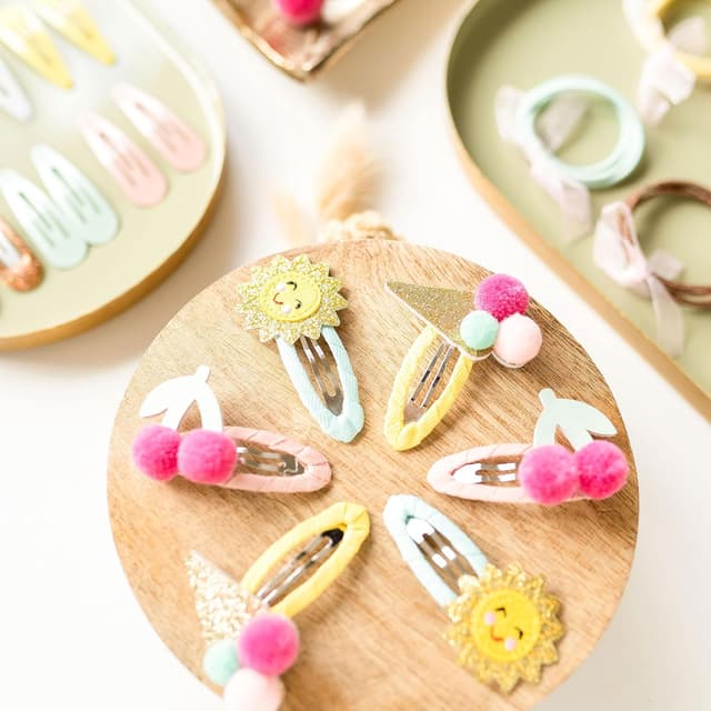 Thumbnail 3 de Papierdrachen 48 Haarspangen und Haargummis für Kinder 🎀