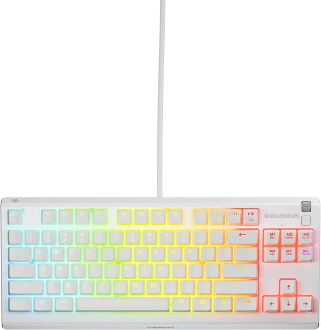 Thumbnail 6 de SteelSeries Apex 3 TKL (Tenkeyless) Gaming Keyboard — Silent Switches, 8-Zone RGB, IP32 (American QWERTY), White