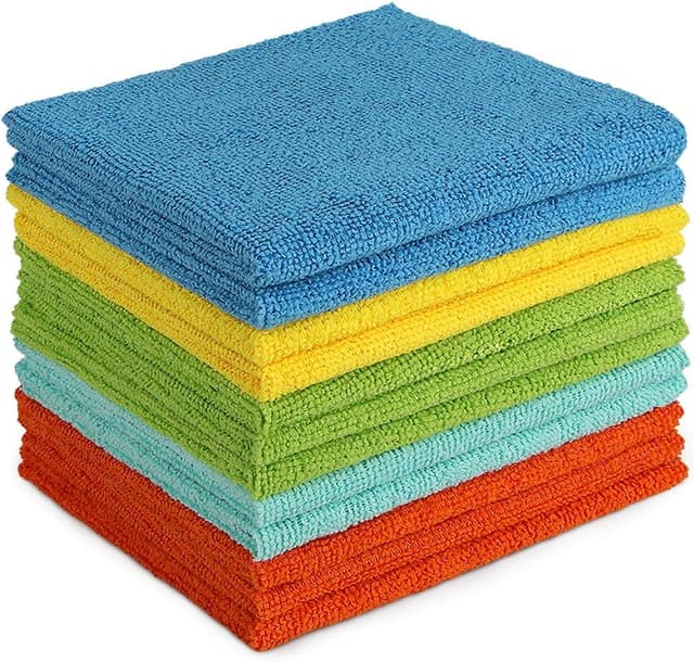 Imagen de AIDEA Lot de 12 chiffons microfibre 30 x 30 cm 🧽 en OfertitasTOP
