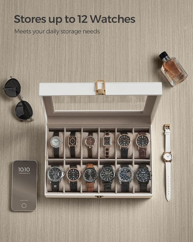 Thumbnail 4 de SONGMICS JWB120W01 12‑slot watch box