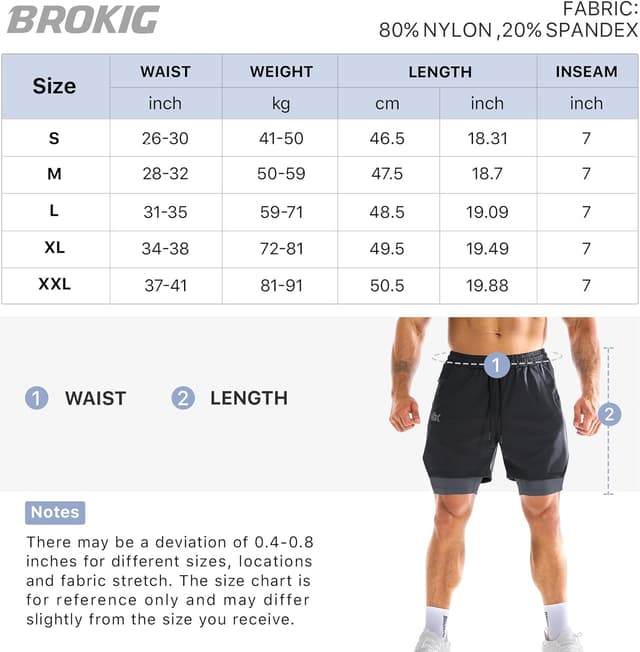 Thumbnail 6 de BROKIG Liner Gym Shorts with Zip Pocket