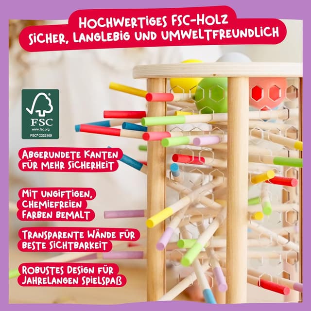 Thumbnail 6 de Nene Toys BALLFALL Groß – Lernspiel ab 3 Jahre