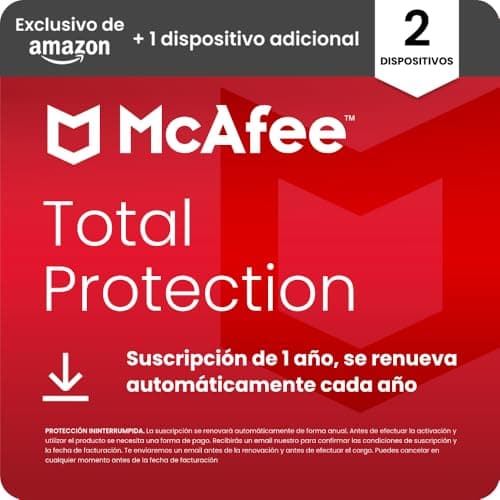 Detalle de McAfee Total Protection 1 año para 3 dispositivos