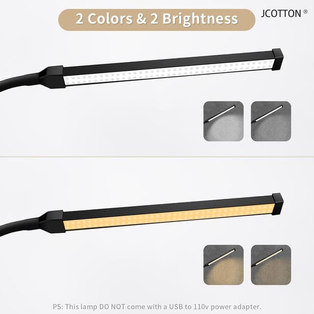 Detalle de Lampadaire LED JCOTTON pour salon : lumière froide/chaude, intensité réglable et col flexible