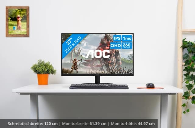 Thumbnail 15 de AOC Q27G42ZE Gaming-Monitor (27 Zoll) mit Quad HD, 260 Hz und IPS-Panel