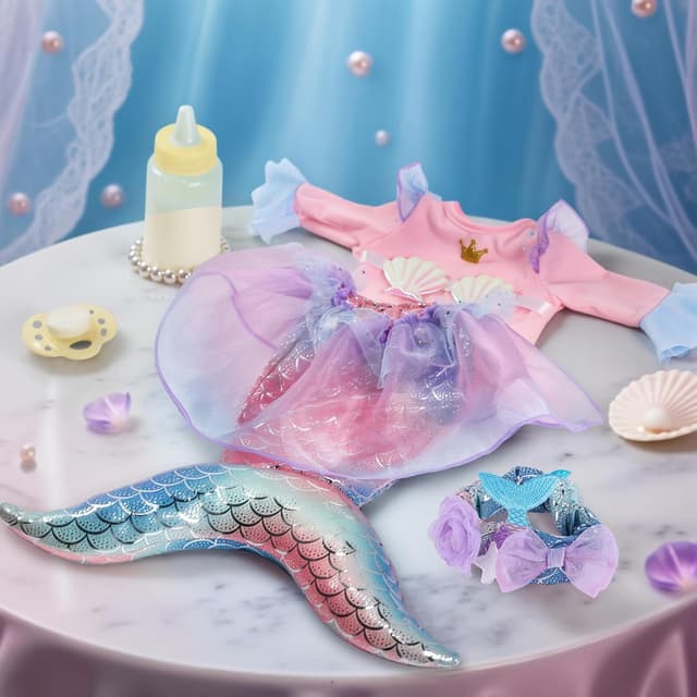 Thumbnail 6 de BABESIDE Mermaid Baby Doll 15-Inch