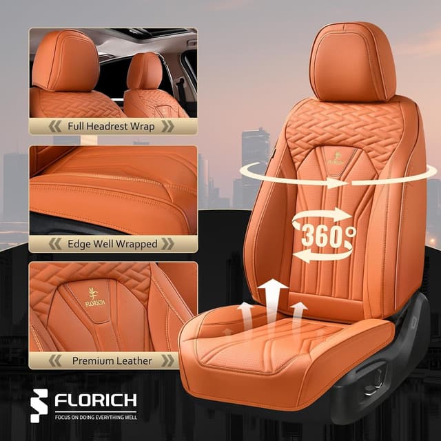 Thumbnail 4 de FLORICH Full Set Orange Car Seat Covers