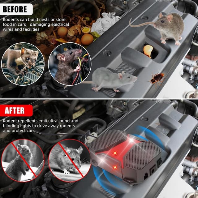 Detalle de WUGEIN repellente topi per auto a ultrasuoni con scaccia-martore portatile