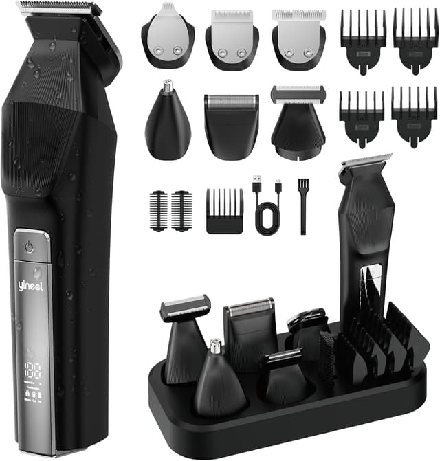 Detalle de Yineel HC600 Beard Trimmer: All-in-One Grooming Kit 📏🪒