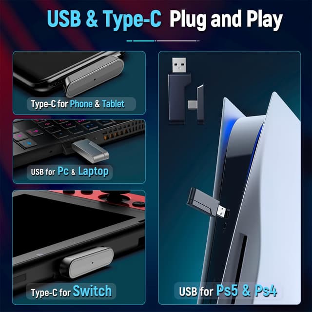 Detalle de Ozeino Ozeino Wireless Gaming Headset 40Hr