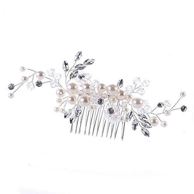 Imagen de Urberry Bridal Flower Pearl Side Hair Clips 💇♀ en OfertitasTOP
