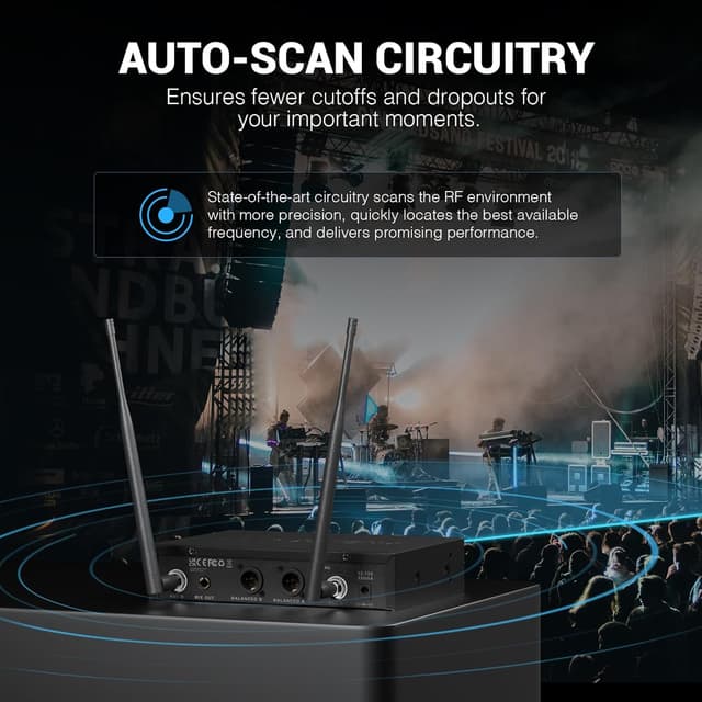 Detalle 2 de Phenyx Pro PTU-71-2H Wireless Dual Mics 328ft