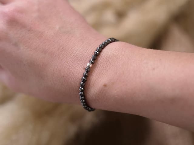 Detalle de BERGERLIN Echtes Naturstein Perlen Armband mit 925-Silberperle – Naturstein geprüft in Deutschland, unisex