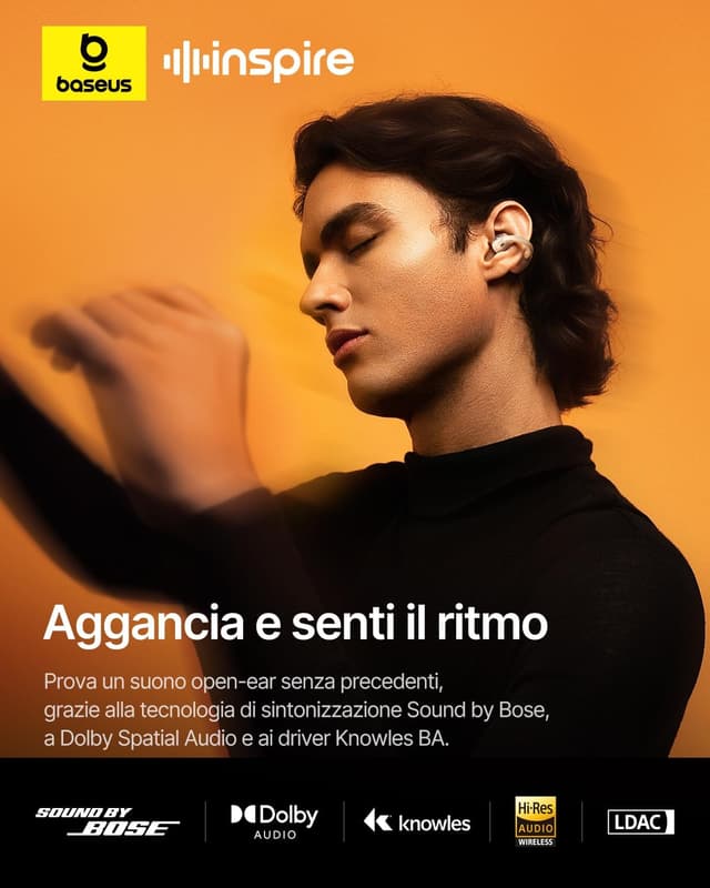 Detalle 2 de Baseus Inspire XC1 Cuffie Open-Ear 40 h