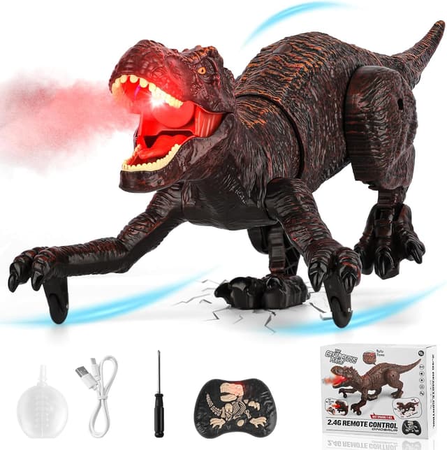 Imagen de Juguete Dinosaurio Teledirigido 2.4GHz con Rociado en OfertitasTOP