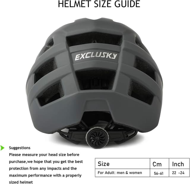 Detalle 2 de Exclusky MTB Helmet for Adults (CPSC certified, 18 vents, lightweight design)