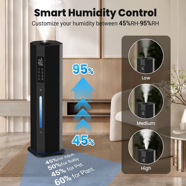 Thumbnail 6 de GloryAir Humidifier for Large Room 9L with Auto Mode 🫧