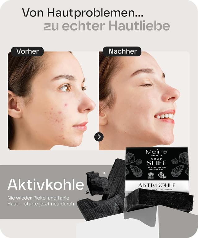 Thumbnail 6 de Meina Schwarze Seife Aktivkohle 100 g