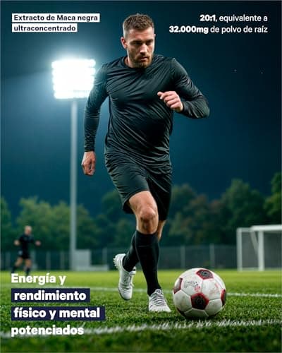 Detalle de Maca Negra Peruana 100% Pura 32.000mg Ultraconcentrada Andina de NUTRIBRAIN